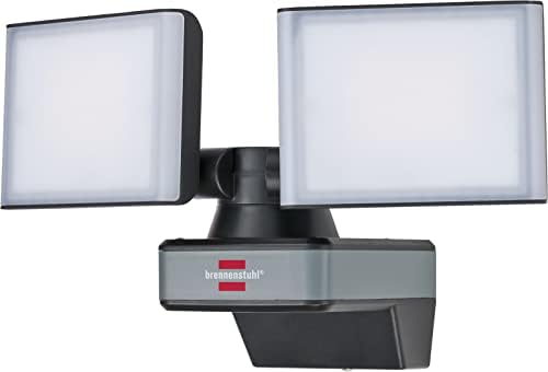 Brennenstuhl Connect WiFi Naświetlacz LED WFD 3050 (reflektor led 30W, 3500lm, IP54, różne funkcje świetlne regulowane za pomocą aplikacji, kinkiet zewnętrzny do montażu na ścianie)