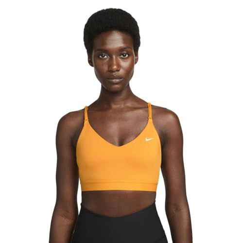 Nike Dri-FIT Indy Women's Light-Support Non-Padded Sports Bra (as1, Alpha, xx_l, Regular, Regular, Light Curry, XX-Large)