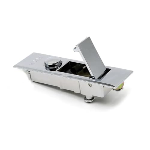 Serrure à came alliage zinc bouton-poussoir argenté porte boîte distribution - 5