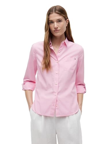 tommy hilfiger dress shirts womens Tommy Hilfiger Womens Classic Button-down-shirts, (2024 Collection) Striped Seldom Blue/Bright White., X-Large US at Amazon Women's Clothing store