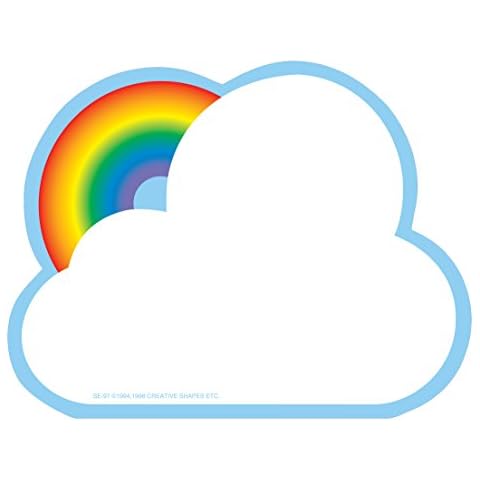 SHAPES ETC. Rainbow Large Notepad - 5” x 7”, 50 sheets for Notes and Messages, Spring Bulletin boards, Classroom, Kids Education and Craft Projects Cover