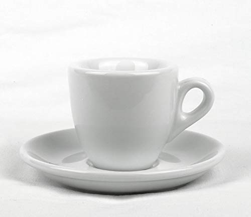 Spezial-Edition: Besonders dickwandige Espressotassen | Tassenwand 10 mm | Füllmenge (Oberkante): 56 ml | weiß | 1 Tasse & 1 UT Cover