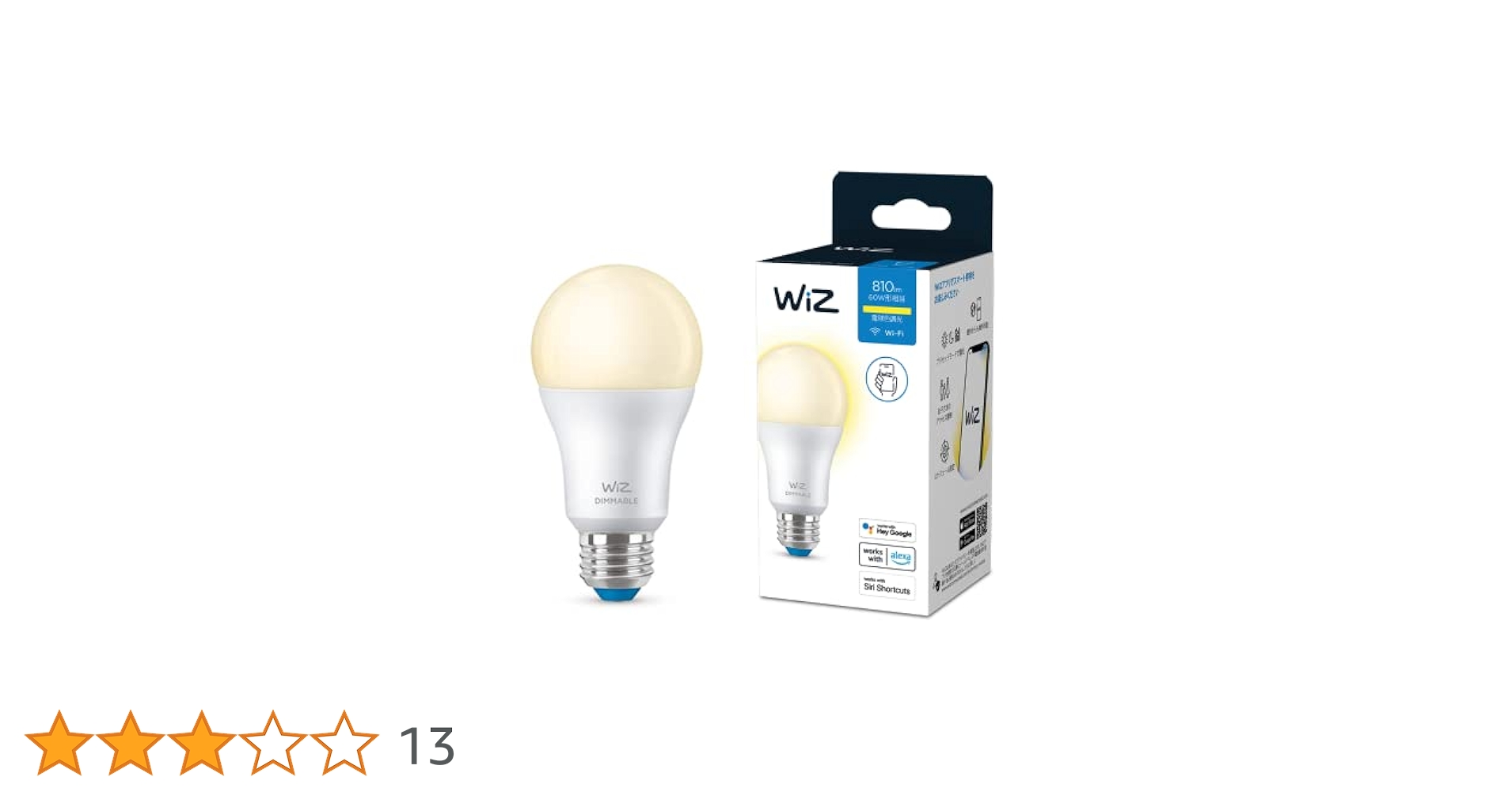 wiz スマート電球 E26 電球色 60W相当 6個 + 専用リモコン 41PaA5cHO2L.jpg_BO30,255,255,