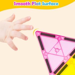 Magnetic Tiles,100PCS 3D Building Blocks, Magnets Building Set for Kids, Construction STEM Stacking Toys, Magnets Toy Gift for Toddlers, Boys and Girls - Image 7