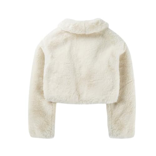 Sk Studio SK-PJ-0002-2-3-L Girls Princess Faux Fur Flower Bolero Shrug Party Wedding Dress Up Champagne thumb #1