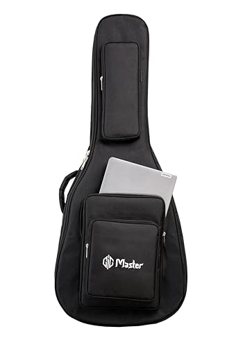 Image of GIG Master Heavy Padded Acoustic Guitar Bag for Yamaha F280, FS80C & F310 Made in India Guitars|with Dual Pocket & Carry Handle(Black)