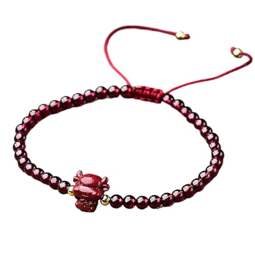 Porte-Bonheur pour bœuf en cristal de grenat, cadeau de talisman