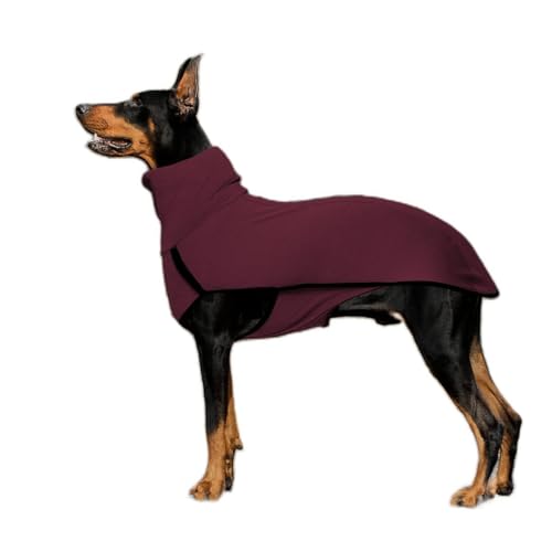 ISUPY 犬用パーカー 春秋冬 ペット服 中型犬 大型犬 ハイカット 洋服 ドッグウェア tシャツ 防寒 保温 柴犬 秋田犬 パジャマ お散歩お出かけ (3XL,レッド)