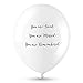 Produktbild ANGEL & DOVE Trauerballons 'You Are Loved, Missed, Remembered' - Hochwertig Beerdigung Erinnerung Beileids, Biologisch Abbaubar, Latex, Weiß, 25 Stück