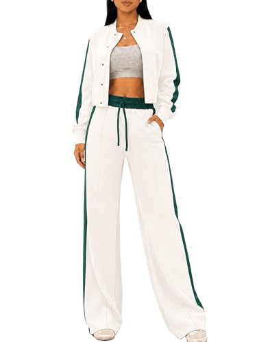 Akmipoem Track Suits for Women Set 2 Piece Color Block