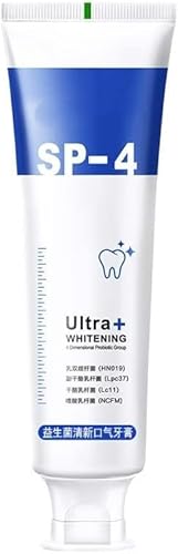Dentifricio SP-4, dentifricio schiarente e smacchiante per tutti i sorrisi, dentifricio sbiancante per denti, alito fresco naturale (Blu)