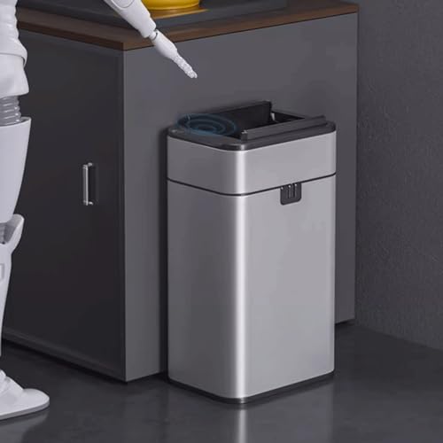 Caneca de basura inteligente con sensor 20 L blanca miniatura 6