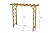 Vita Heartwood Grande Cedar Arbor, Golden Brown, FSC, Wood, 85 inch L x 26 inch W x 89 inch H, Opening Width 78 inches, Garden Décor Shade Arch, VA68898