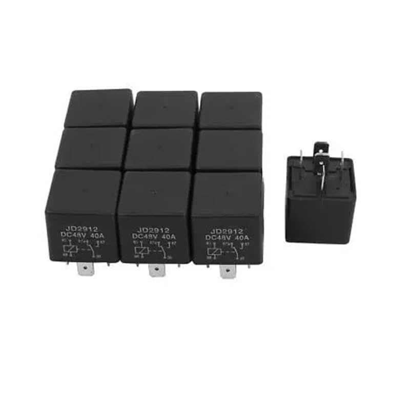 JD2912 DC 48V Coil 40A 5 Pins SPDT Vehicle Car Security Power Relay 10pcs