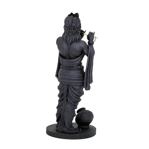 Image of MurtiHome Shyamsundar Krishna Statue, Lord Shri Gopal Idol | 10.16 cm Tall Small Black Color Figure Made From UV Resin, Crafted by 3D Printer for Car Dashboard, Home, Office, Gift