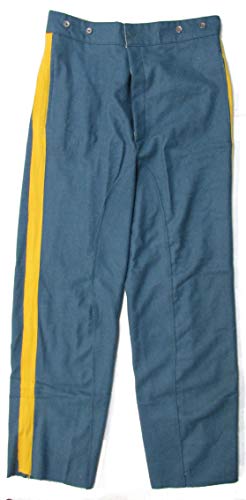 Military Uniform Supply U.S. Civil War Mounted Trousers - Sky Blue Yellow Stripe - 36