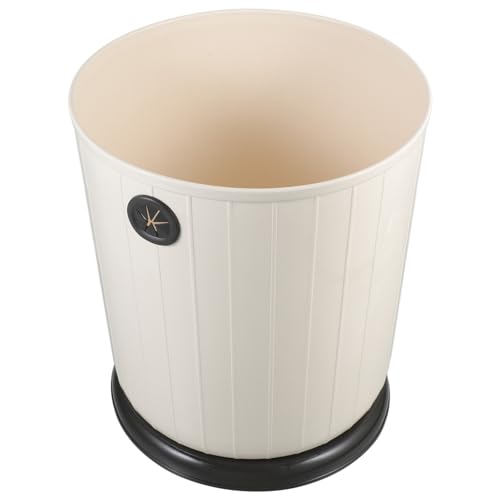Caneca de basura plástica beige 12L estilo retro