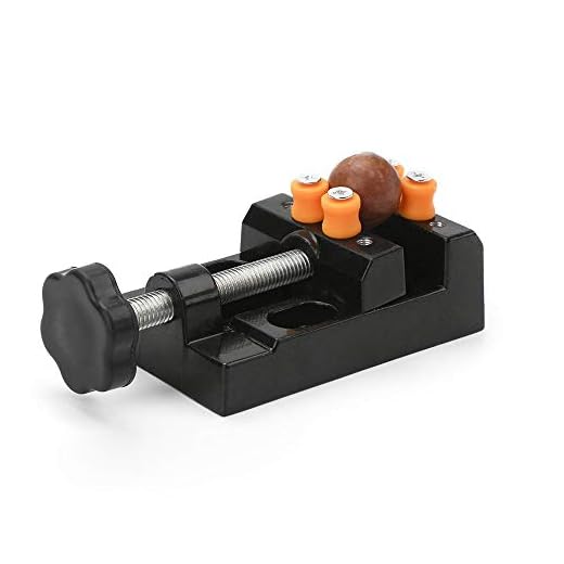 Yakamoz Universal Mini Drill Press Vise Clamp Table Bench Vice for Jewelry Walnut Nuclear Watch Repairing Clip On DIY Sculpture Craft Carving Bed Tool
