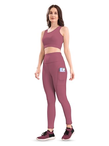 Image of High-Waist Track Suit, Co-ord Set for Women's, Gym wear 2-Piece Workout Set, Sports Bra and Bottom Set, Sports Running Suits, Yoga Wear