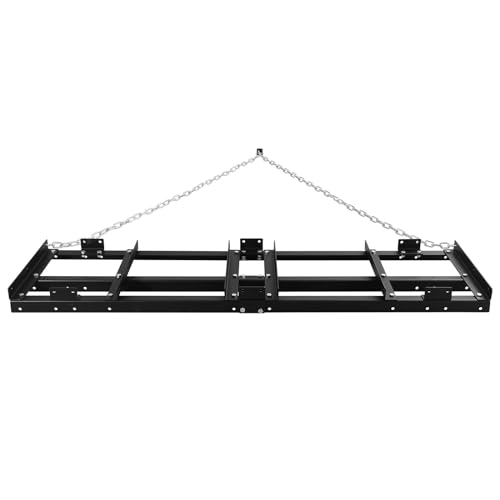 Accesorio de rastrillo de paisaje resistente para cortacésped de tractor ATV UTV, ideal para nivelar grava y esparcir heno