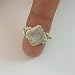Imagen de Anillo de Boda Bohemio de Playa con Piedra Lunar arcoíris en Plata 925
