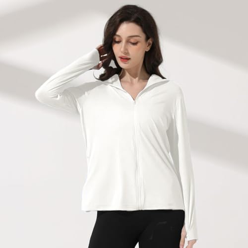 mingyuezai women39s upf 50 sun protection jacket hooded lightweight long sleeve sun shirt for hiking outdoor