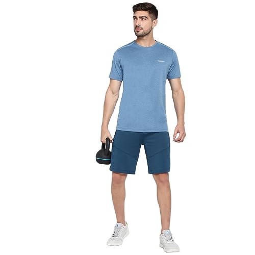 Image of Van Heusen Men Active Sports Swift Dry Knit Shorts - 4 Way Stretch, Lightweight, Mesh Panel