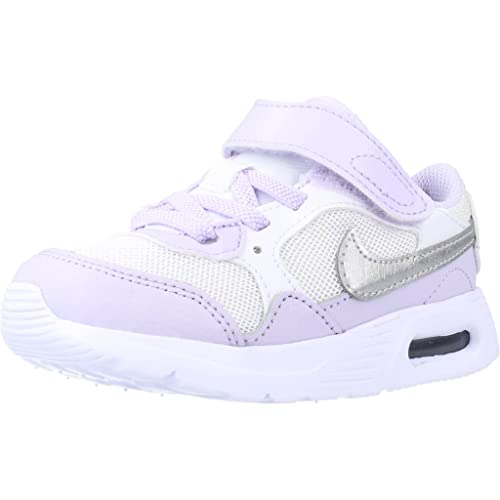 Nike Air Max SC, Sneaker, White/Metallic Silver-Violet Frost, 21 EU