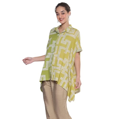 Chemise droite BIBA en viscose mélangée au tomber fluide unique - 3