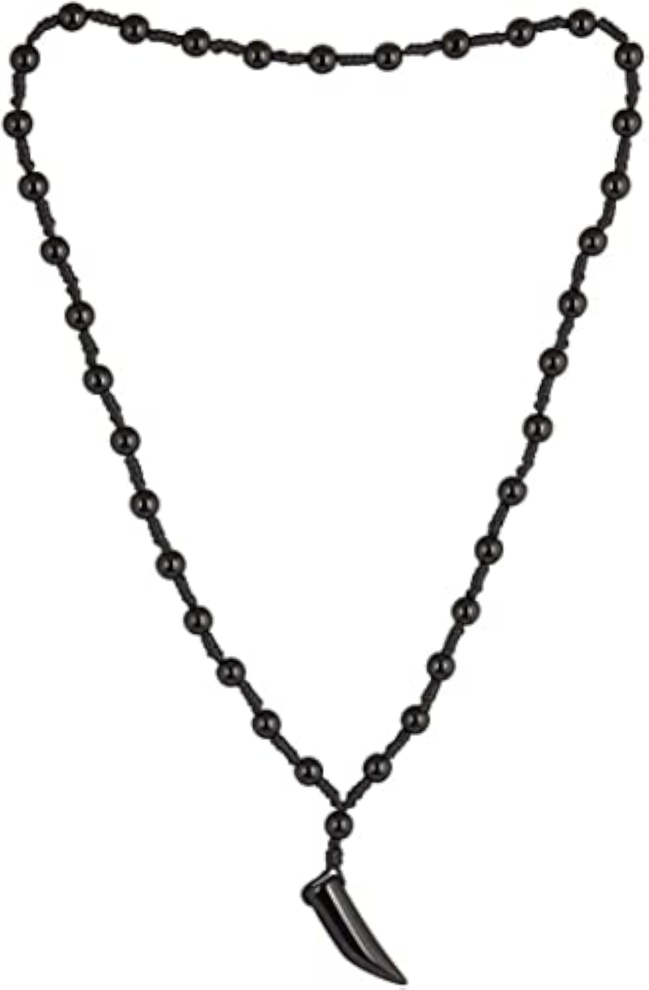 Black Beads Mirchi Shape Pendant with Dhaga Mala