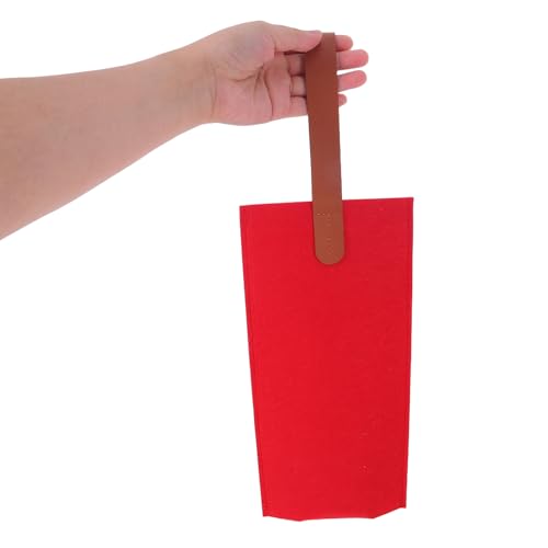 Bolsa de fieltro roja para vino Holibanna: evita roturas y ruidos al transportar botellas 4