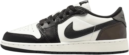 Air Jordan 1 Low OG Wolf Grey Big Kids' Shoes (CZ0858-102, Sail/Dark Mocha/Black) Size 7