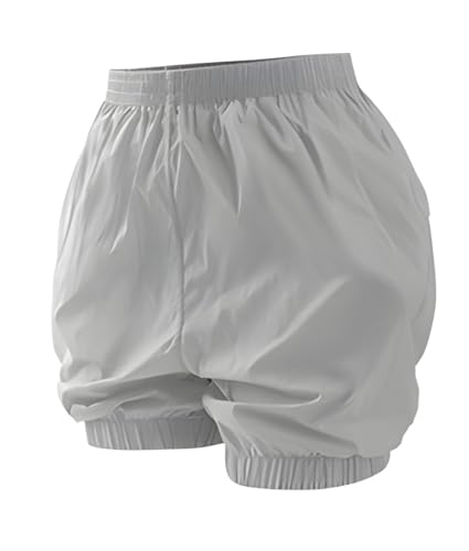 Pantalones de ballet para mujer, pantalones Ripstop, para senderismo, entrenamiento, calentamiento, sauna, pantalones cortos para sudar, bailar moderno, Gris,claro, L Chiquita