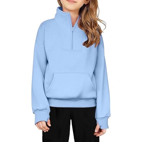 Arshiner Girls Half Zip Sweatshirt Cover