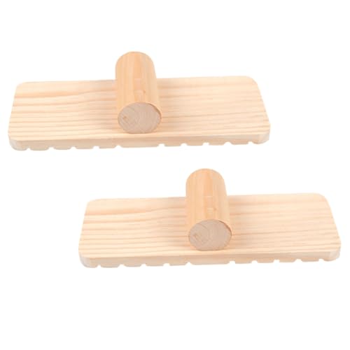 TOGEVAL 2St Hamsterwippe Hamster brücke Hamster Spielzeug Nagetier-Wippe Holzwippe Kauspielzeug für Meerschweinchen Wipprolle Spielzeug Hamsterkäfig Spielzeug Hamster Holzspielzeug hölzern