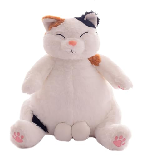 APJlKG Lazy Cat Plush Toy White 13.7In