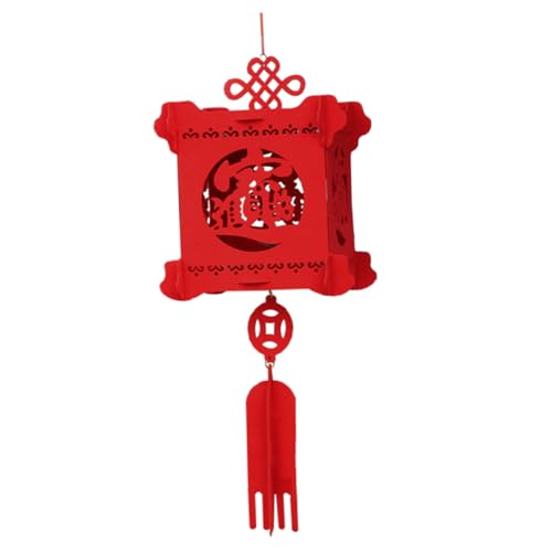 POPETPOP Traditionelle Rote Vliesstoff Laterne Hängende Dekoration...