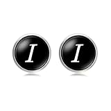 [マローサム] イニシャルカフス カフス カフスボタン 英字 アルファベット スーツ フォーマル (I)