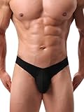 Mens Thong Pouch Underwear Male Breathable Ribbed...