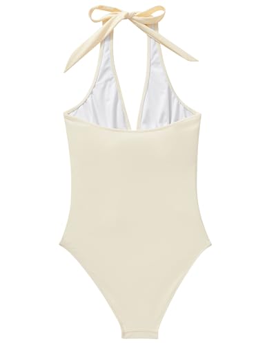 Image of SUUKSESS Women Sexy Tummy Control One Piece Swimsuits Halter Push Up Bathing Suits