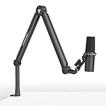 Thronmax-S8 Bras Micros, Supports pour Micros Réglable rotatif à 360 °, Pied de microphone à Ciseaux avec Câble Intégré en acier inoxydable pour Blu Yeti, 1/4“,3/8" to 5/8" Universelle