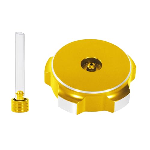 Tunejoy Tappi Serbatoio Carburante per Moto Copertura del Serbatoio del Benzina in Alluminio per ATV Dirt Bike Pit Bike 49 mm Oro