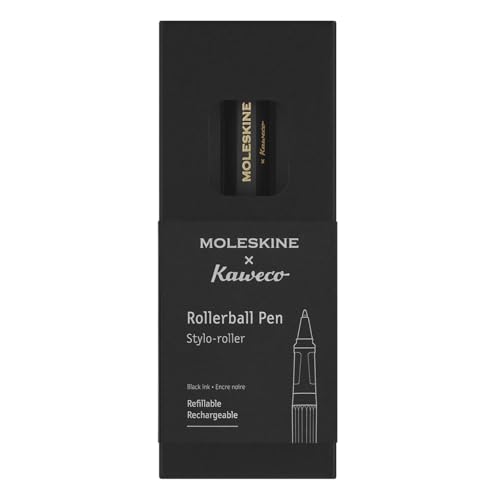 Moleskine x Kaweco, Roller Pen, 0.7mm Point, Black with Black Ink