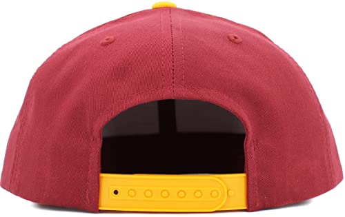 Image of KBETHOS Classic Snapback Hat Blank Cap Underbrim Cotton Wool Blend Flat Visor Adjustable Unisex