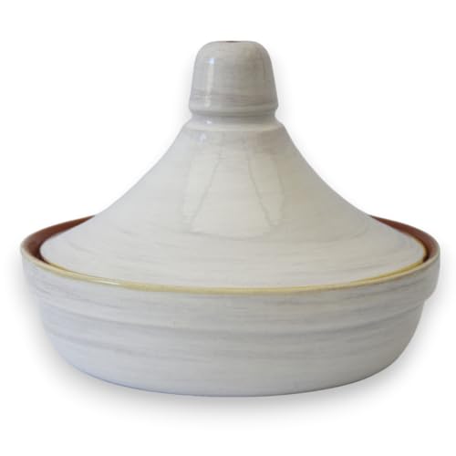 Colì Maioliche e Terrecotte dal 1650 Tajine Terre Antiche de terracota, blanco, 26 x 26 x 20 cm