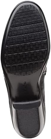 Clarks Women's Emily Cove Pump, Black Leather, 9 | Image 7