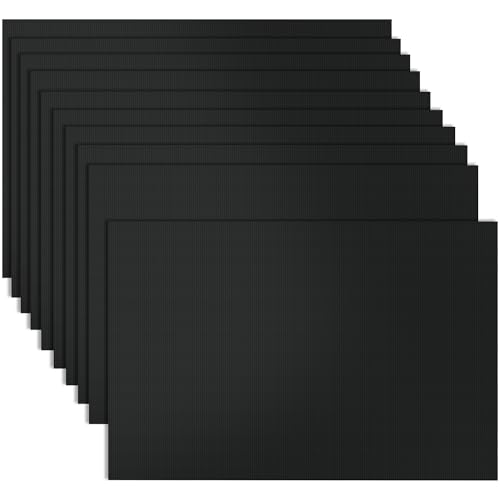 10-Pack Poster Board 24x36 Corrugated Plastic Sheets - 4mm Extra Large Waterproof Blank Yard Sign for DIY Projects Printing Crafts Presentations Outdoor Displays Signs - Black