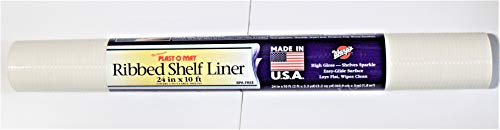 Warp's Plast-O-Mat 10 ft. L x 24 in. W Bisque Non Adhesive Ribbed Shelf Liner