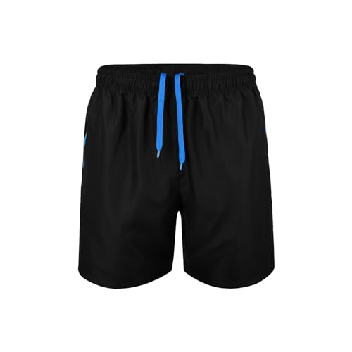 Men's Swim Trunks with Zipper Pockets and Mesh Lining,Beach Shorts with Drawstring ，Quick Dry Swim Shorts, Solid Beach Shorts
