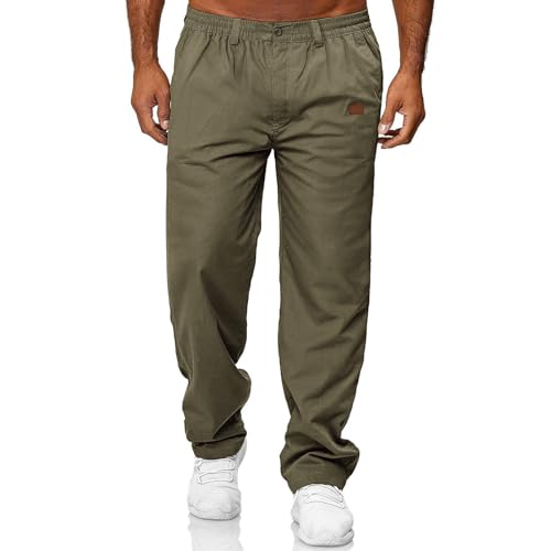 Mens Casual Jogger Pants Elastic Chino Pants Classic Fit Lightweight Comfy Hiking Cargo Pants2